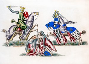 Chevaliers combattant, vers 1260, 1843 - Henry Shaw