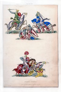 Chevaliers combattant, vers 1260, 1843