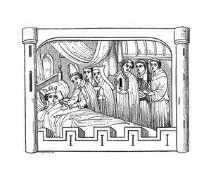 Louis, le fils aîné de Philippe Auguste, roi de France, est alité, 1191, 1843 - Henry Shaw