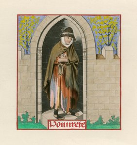 La pauvreté, de la Romance de la Rose, vers 1480, au British Museum, Harl MS 4425 - Henry Shaw