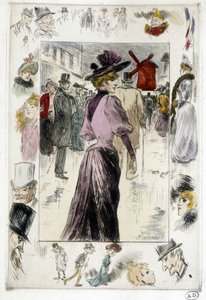 Femme devant le Moulin Rouge