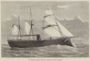 Le Magenta, cuirassé français, brûlé dans le port de Toulon