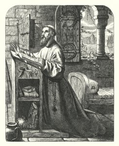 Inscription dans un ermitage (gravure) - Henry Stacey (after) Marks