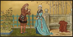 Le Pantalon, plaque illustrant une illustration des Sept Âges de Shakespeare - Henry Stacey after Marks