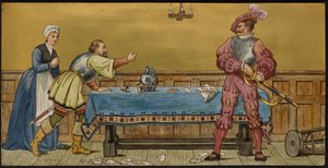 Le Soldat, plaque illustrant une illustration des Sept Âges de Shakespeare - Henry Stacey after Marks