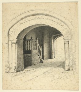 Arcade menant à la Grammar School, Bristol - Henry Stacy Marks