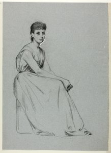Femme assise tournée vers la droite - Henry Stacy Marks