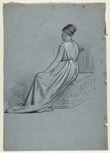 Femme assise regardant vers la gauche - Henry Stacy Marks