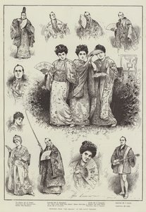 Croquis de "The Mikado" au Savoy Theatre - Henry Stephen (b.1861 fl.1880 1925) Ludlow