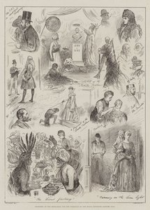Croquis à la répétition des tableaux du bal costumé de l