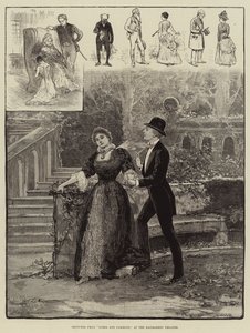 Croquis de Lords et Commons, au théâtre Haymarket