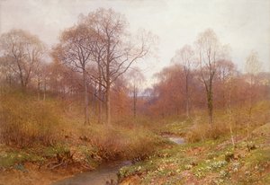 Un Paysage Fluvial Boisé, Automne - Henry Sutton Palmer