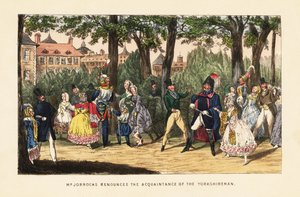 Touristes anglais se promenant dans le jardin des Tuileries, Paris - Henry Thomas (after) Alken