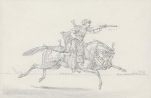 Un mamelouk chargeant tirant un pistolet - Henry Thomas Alken