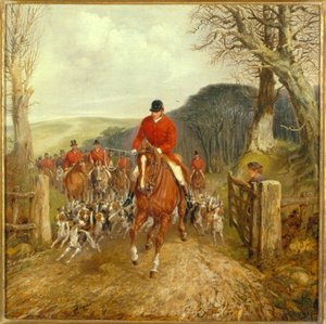 Une chasse passant par une porte