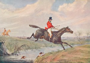 Chasse au renard : Sauter le ruisseau, 1906
