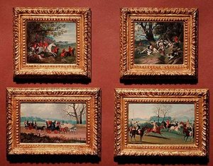 Scènes de chasse, de course et de coaching