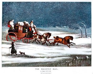 Le courrier de Brighton le jour de Noël - Henry Thomas Alken