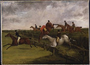 Le Grand Steeplechase du Leicestershire, 12 mars 1829 : Symptômes de détresse - Henry Thomas Alken