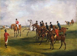 Le Grand Steeplechase du Leicestershire, 12 mars 1829 : Le départ - Henry Thomas Alken
