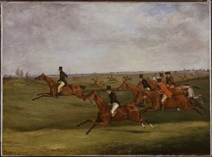 Le Grand Steeplechase du Leicestershire, 12 mars 1829 : Aller à toute allure - Henry Thomas Alken