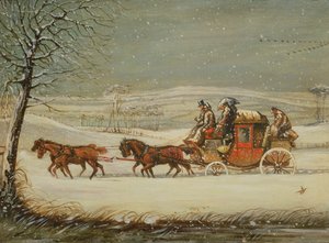 Le courrier royal en hiver - Henry Thomas Alken