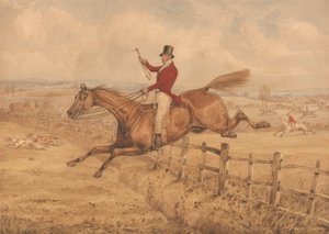 Franchir une clôture et entrer bien dans le champ suivant - Henry Thomas Alken