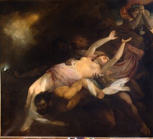 Eurydice enlevée par Orphée, Henry Thomson (1773 - 1843), peinture à l