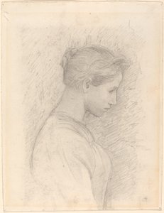 Jeune femme de profil