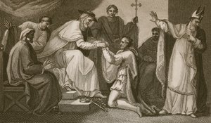 Soumission de John, gravé par Delatre, illustration de 