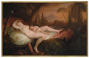 Vénus et Cupidon dans un paysage boisé - Henry Tresham