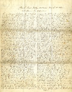 Lettre signée Henry [Henry Voelkner], Brush Creek Valley, Arkansas, à ses parents, frères et sœurs, 18 mars 1862 - Henry Voelkner