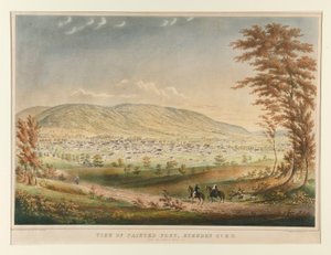 Vue de Painted Post, Steuben Co. NY depuis le côté nord