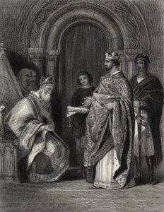 Henri II présentant la bulle du Pape à l