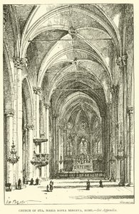 Église de Santa Maria Sopra Minerva, Rome (gravure) - Henry William Brewer