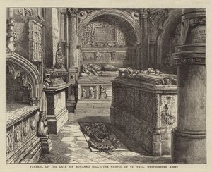 Funérailles de feu Sir Rowland Hill, la chapelle de St Paul, Westminster Abbey - Henry William Brewer