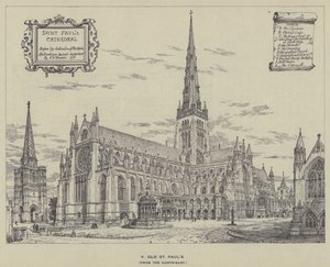 Vieille cathédrale St Paul, depuis le nord-est - Henry William Brewer