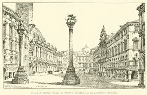 Piazza dei Signori, Vicenza, où Saint Ignace et ses compagnons prêchaient (gravure) - Henry William Brewer