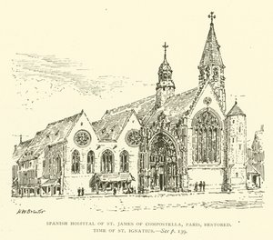 Hôpital espagnol de Saint Jacques de Compostelle, Paris, restauré, époque de Saint Ignace - Henry William Brewer