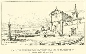 St Pietro in Montorio, Rome, site traditionnel du martyre de St Pierre - Henry William Brewer