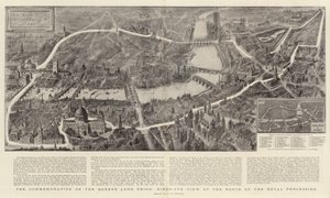 Commémoration du long règne de la reine, vue aérienne de l