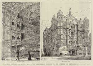 Le Royal English Opera House à Cambridge Circus, ouverture le samedi 31 janvier - Henry William Brewer