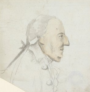 Un homme avec un grand nez : profil face à droite, tête et épaules - Henry William Bunbury