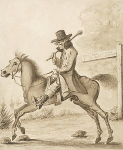 Une illustration de H. Bunbury, Une académie pour cavaliers adultes : Un peu de sang