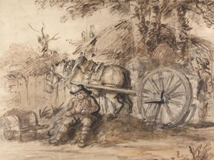 Carter remplissant sa pipe - Henry William Bunbury
