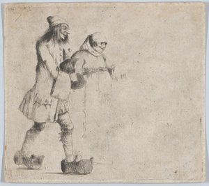 Paysanne heureuse et moine, 1770 - Henry William Bunbury