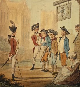 "Recrues", publié en 1780 - Henry William Bunbury