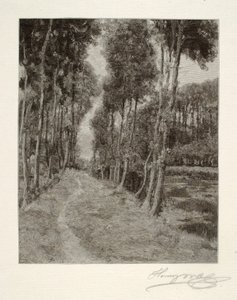 Un chemin vers Longpre (Paysage français)
