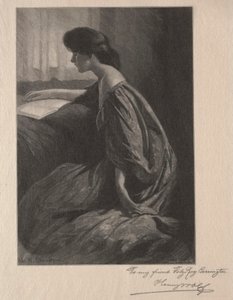 Fille lisant à la fenêtre - Henry Wolf