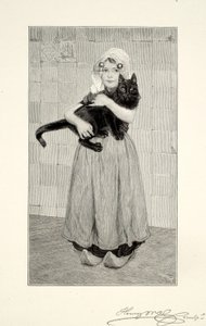 Fille avec chat